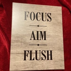 Set of 2 New 8 x 10 wooden bathroom humor signs ready to hand hooks attached